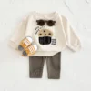 Embroidered Winter Snack Outfit for Kids