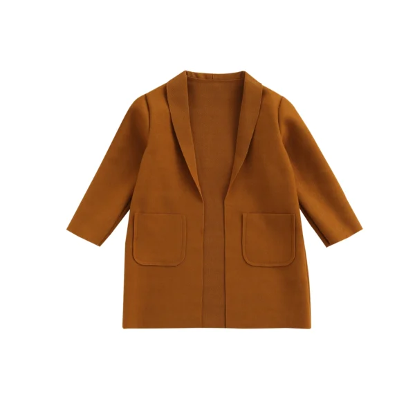 Casual Long Sleeve Cardigan with Pockets in Solid Colors