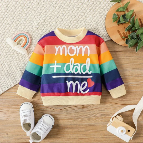 S079b642357c243ffa7bad12c5c0c9de8E.webp Rainbow Heart & Letter Print Long Sleeve Sweatshirt