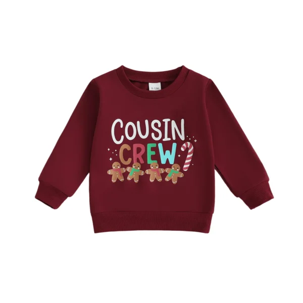 S08f9bda1a0644a99b22cf89a6464563as.webp Autumn Sweatshirt with Gingerbread Men Print