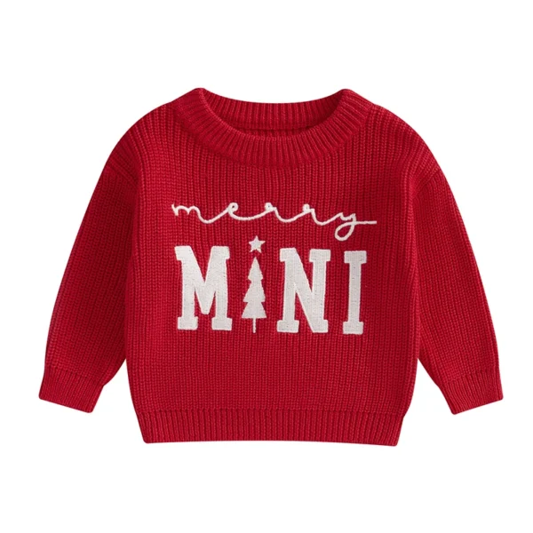 Knit Letter Embroidery Baby Sweater