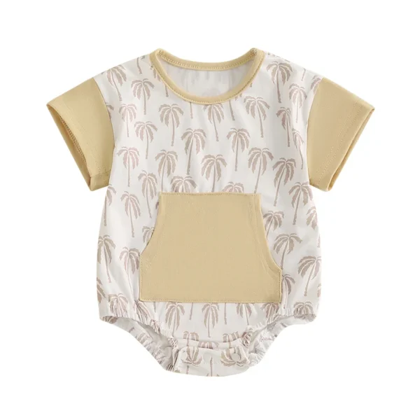 Leaf Print Summer Romper