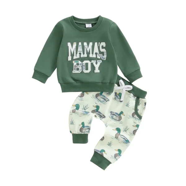 Letter Print Crew Neck Pullover Sweatshirt with Joggers Outfit