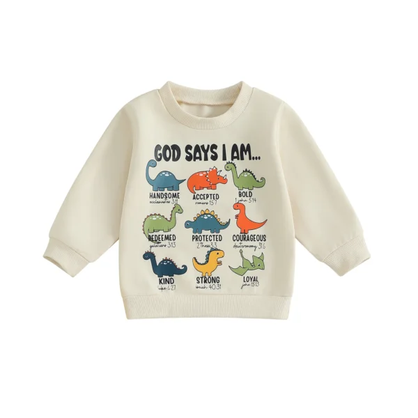 Dinosaur Print Long Sleeve Sweatshirt