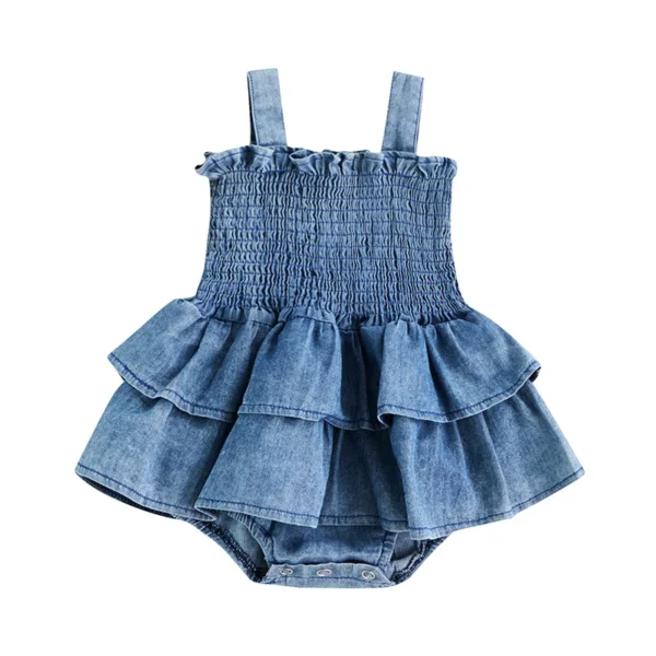 Summer Denim Casual Baby Romper Dress
