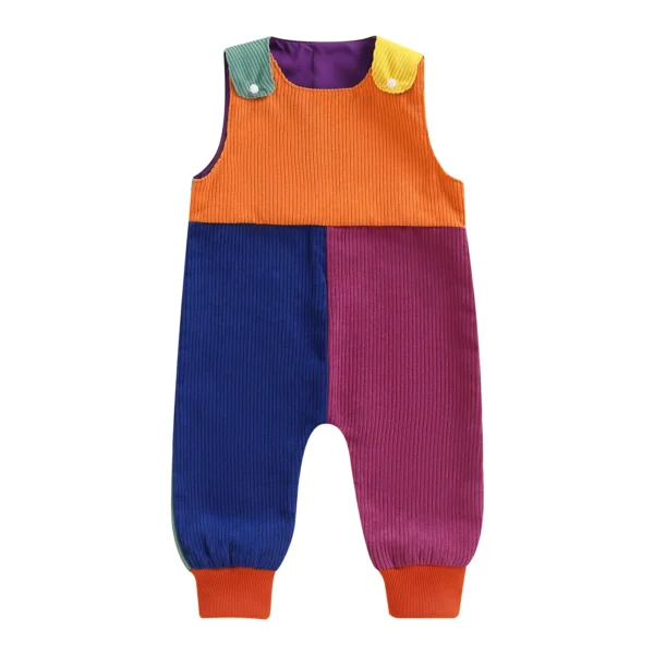 Corduroy Patchwork Jumpsuit for Infants
