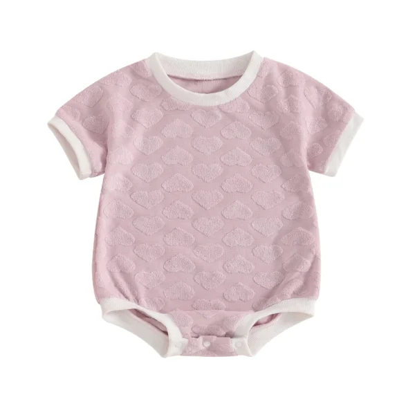 Heart Embroidery Summer Romper