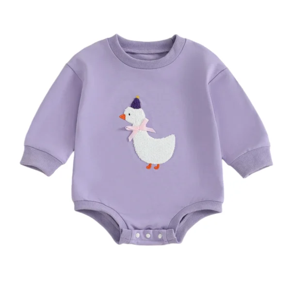 S20319c30b855442ea9ef33a03fcb7195B.webp Duck Embroidery Long Sleeve Romper