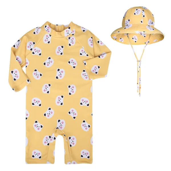 S221f85d457ca40149c6c3b0e4dfb9982r.webp Cartoon Long Sleeve Sunscreen Swimwear for Kids