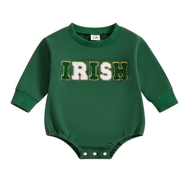 Long Sleeve Embroidered Baby Romper