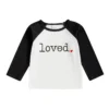 Contrast Color Letter Print Raglan Long Sleeve Shirt for Kids