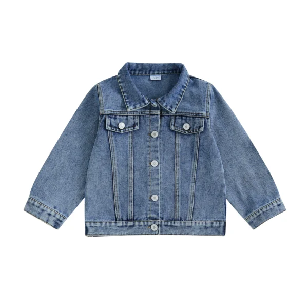 Denim Jacket with Star Print for Kids