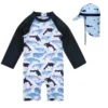 Cartoon Long Sleeve Sunscreen Swimsuit for Kids