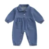 Autumn Denim Jumpsuit with Pockets