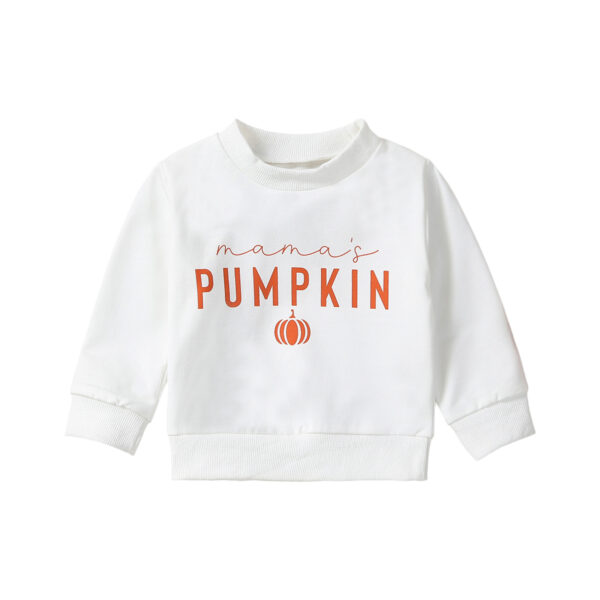 Halloween Pumpkin Print Sweatshirt Family Matching Outfit