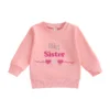 Heart Embroidered Sweatshirt with Crew Neck and Long Sleeves