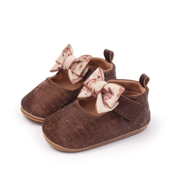Cute Bow Mary Jane Baby Shoes Non-Slip First Walking Shoes