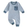 Striped Long Sleeve Baby Jumpsuit