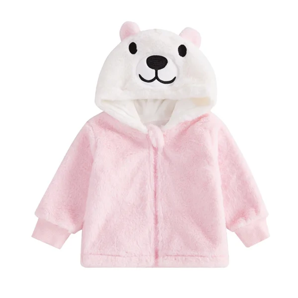 Fuzzy Animal Hooded Fleece Jacket