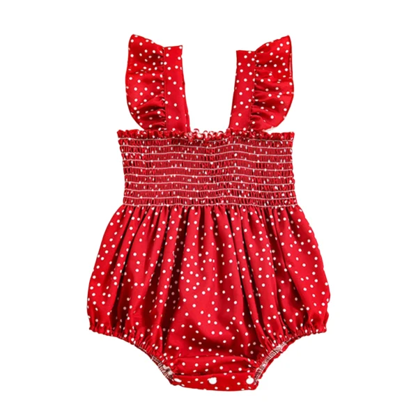 S4a002f8d373643fcbd7cd6f579eed80c4.webp Floral Smocked Overalls Romper with Flying Sleeves