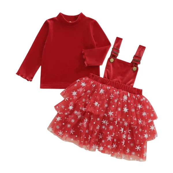 Turtleneck Shirt with Tutu Skirt Set for Kids
