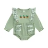 Camouflage Ruffled Long Sleeve Baby Romper