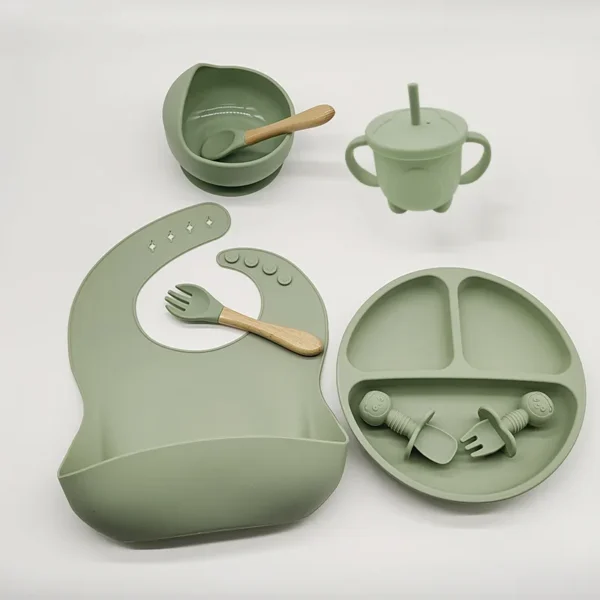 Silicone Baby Tableware Set with Suction Bowls