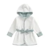 Soft Hooded Bathrobe with Belt for Spa and Sleepwear