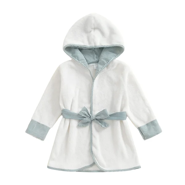 Soft Hooded Bathrobe with Belt for Spa and Sleepwear