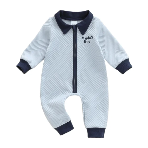 Autumn Zip Up Jumpsuit with Embroidery