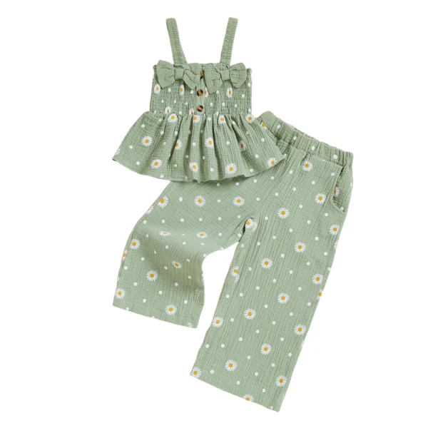 Floral Camisole and Long Trousers Set