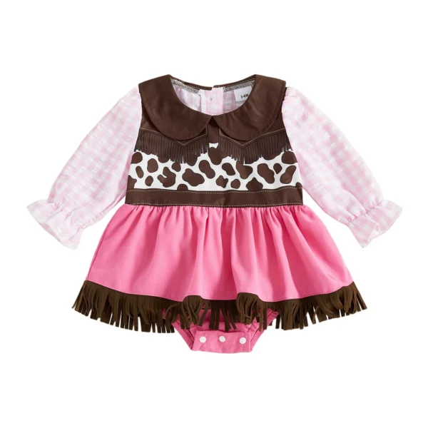 S66ce3d0433554e588978ad682053be83n-1.webp Cow Print Long Sleeve Romper with Tassels