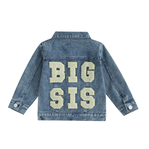 Denim Jacket with Letter Embroidery for Kids