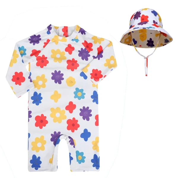 Cartoon Long Sleeve Sunscreen Swimsuit for Kids
