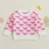 Bow Print Sweater for Toddlers