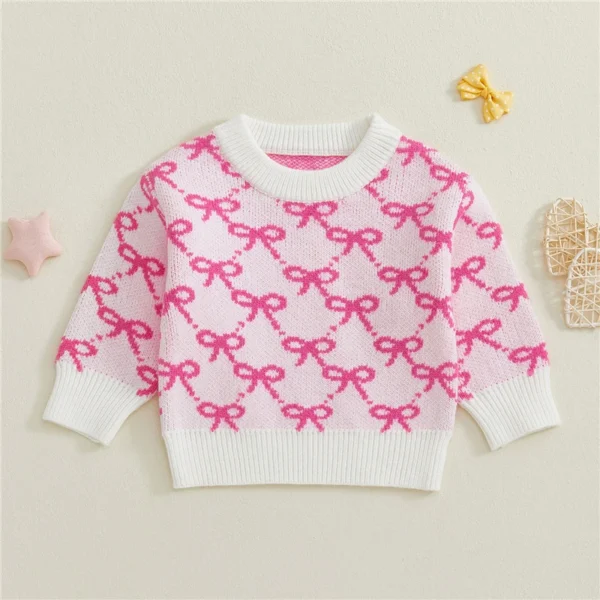 Bow Print Sweater for Toddlers