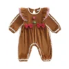 Gingerbread Man Long Sleeve Baby Romper