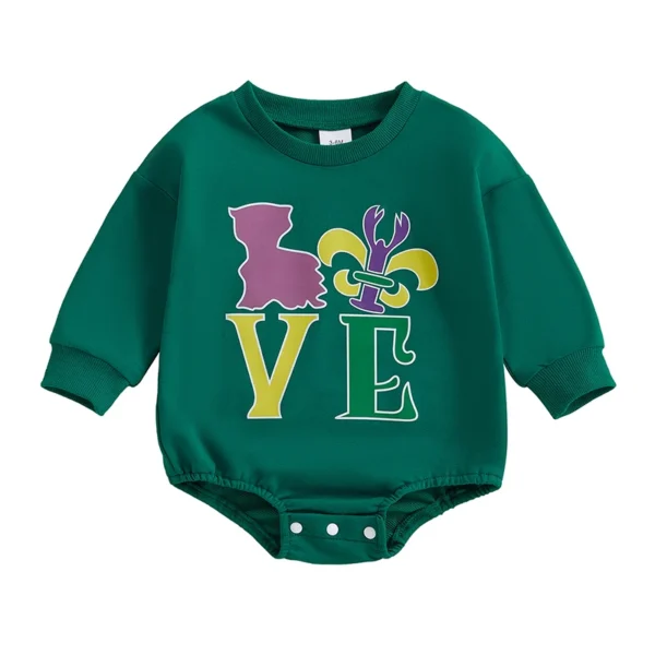 Baby Long Sleeve Letter Print Jumpsuit