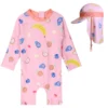 Cartoon Long Sleeve Sunscreen Swimwear for Kids