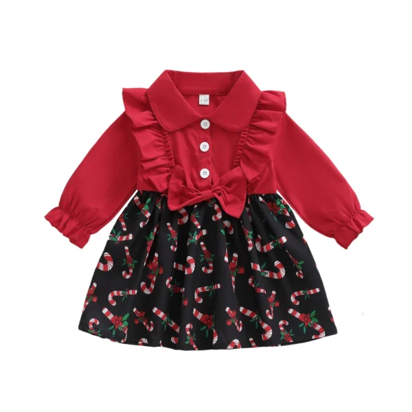 Christmas Candy Cane Dress with Headband