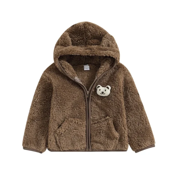 Fuzzy Bear Hooded Winter Coat