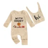 Fall Baby Romper with Basketball and Excavator Print
