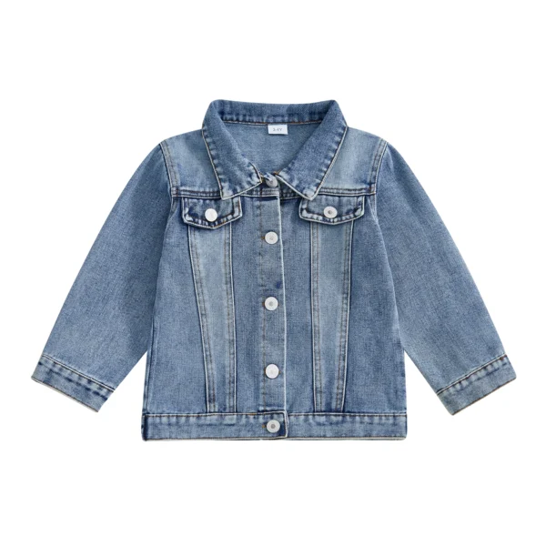 Lightweight Embroidered Denim Jacket for Kids