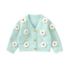 3D Flower Cardigan Sweater for Babies