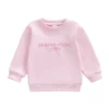 Embroidered Bow Sweatshirt with Long Sleeves