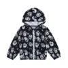 Skull Print Hooded Coat for Halloween