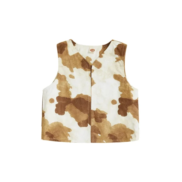Camouflage V Neck Sleeveless Vest for Kids