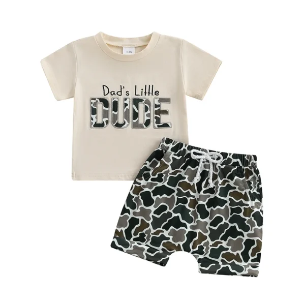 Sab280d3668594cdb80c20598facdd7a2e.webp Camouflage Print Short Sleeve T-Shirt and Shorts Set