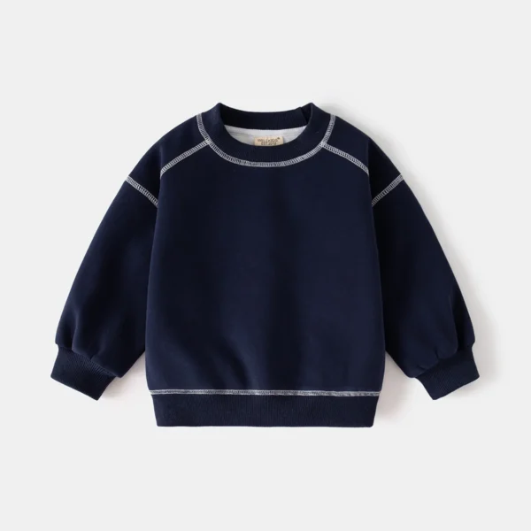 Casual Round Neck Long Sleeve Pullover for Kids