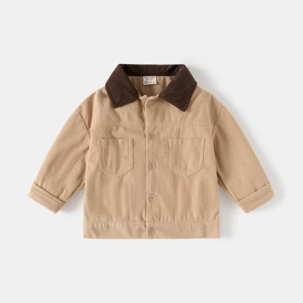 Color Block Corduroy Jacket for Kids
